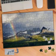 305 Renkli Gökkuşağı Doğa Manzarası 240 Parça Puzzle Yapboz Tablo