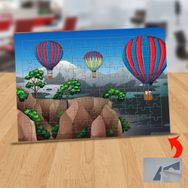 3064 Uçurum Kenarında Uçan Balonlar 99 Parça Puzzle Yapboz Tablo