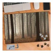 307 Doğada Sisli Ormanda Sıra Ağaçlar 240 Parça Puzzle Yapboz Tablo