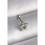 316L Çelik Gümüş Renk Zirkon Taşlı Yıldız Model Tragus Piercing - Tj-Pr1297