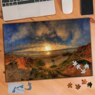321 Deniz Ve Gün Batımı Manzarası 240 Parça Puzzle Yapboz Tablo