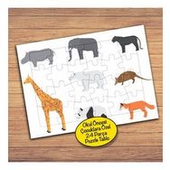 321PZ Yabani Hayvanlar Kolyajı Çocuklara Özel Puzzle Yapboz Tablo