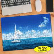 324245 Deniz Üstünde Tekne Doğa Manzara 240 Parça Puzzle Yapboz