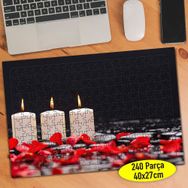 330199871 Kırmızı Çiçekli Spa Ortamı 240 Parça Puzzle Yapboz