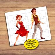 33099471 Dans Eden Çift 24 Parça Çocuklara Özel Yapboz Tablo