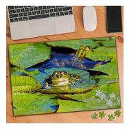 3312038 Göl Yapraklarının Üzerinden Kurbağa 240 Parça Puzzle Yapboz