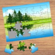 33636 Ağaçlar Doğa Manzarası Çocuklara Özel Puzzle Yapboz Tablo