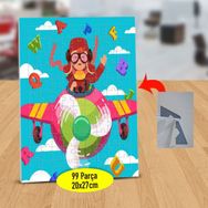 3446668 Harflerle Uçan Pilot Kız 99 Parça Puzzle Yapboz Tablo