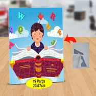 3446677 Kitap Arasında Bilgin Çocuk 99 Parça Puzzle Yapboz Tablo