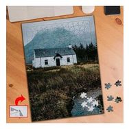 3644 Dağdaki Ev Çimenler Doğa 240 Parça Puzzle Yapboz Tablo