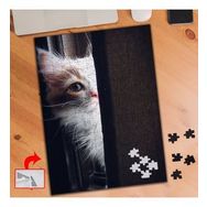 3664 Yarım Surat Beyaz Kedi 240 Parça Puzzle Yapboz Tablo