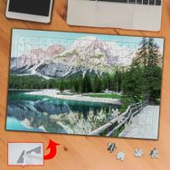 3672 Buzul Dağlar Ve Ağaçlar 240 Parça Puzzle Yapboz Tablo