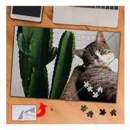 3685 Bitkinin Yanında Uyuyan Kedi 240 Parça Puzzle Yapboz Tablo