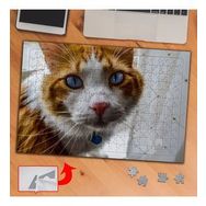 3687 Mavi Gözlü Turuncu Kedi 240 Parça Puzzle Yapboz Tablo