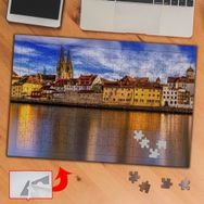 3692 Nehir Kenarında Renkli Evler 240 Parça Puzzle Yapboz Tablo