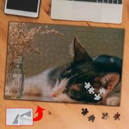 3716 Masada Uyuyan Güzel Kedi 240 Parça Puzzle Yapboz Tablo