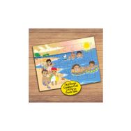 37500 Sahilde Aileler Çocuklara Özel Puzzle Yapboz Tablo
