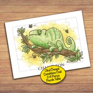 37PZ Ağaçtaki İguana Çocuklara Özel Puzzle Yapboz Tablo