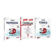 3D 3 Kitap TYT Türkçe ve Matematik ile AKM Dil Bilgisi Soru Bankası Seti