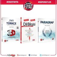 3D 3 Kitap TYT Türkçe ve Paragraf ile AKM Dil Bilgisi Soru Bankası Seti