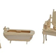 3D Ahşap Banyo Puzzle