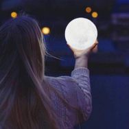 3D Ay Başucu Dekoratif Küre Led Gece Lambası