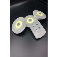 3'lü Uzaktan Kumandalı Yapışkanlı Kablosuz LED Spot Lambalar
