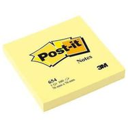 3M Post-It 654 Yapışkanlı 100 Yaprak Sarı Not Kağıdı
