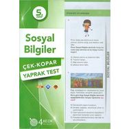 4 Adım Yayınları 5. Sınfı Sosyal Bilgiler Çek Kopar Testler