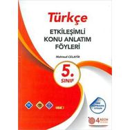 4 Adım Yayınları 5. Sınıf Türkçe Etkileşimli Konu Anlatım Föyleri