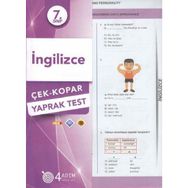4 Adım Yayınları 7. Sınıf İngilizce Çek Kopar Yaprak Test