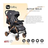 4 Baby AB-310 Active Gold Antrasit Çift Yön Bebek Arabası
