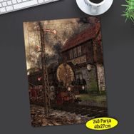 4 Eski Tren Garı Nostalji Demir Yolu 240 Parça Puzzle Yapboz