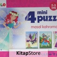 4 Mini Puzzle Masal Kahramanları 2-3 Yaş Eolo Yayıncılık