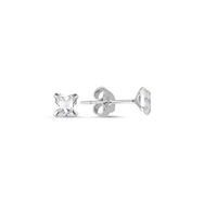 4 mm Kare Zirkon Tektaş Küpe