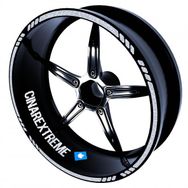 4 Parçalı Kesikli Tasarımlı Reflektif Gri Jant Şeridi Sticker Çınar Extreme