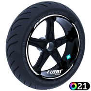 4 Parçalı Keskin Jant Şeridi Sticker Reflektif & Floresan Renkler Çınar Extreme