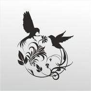 40 cm Kuş Deseni Folyo Sticker