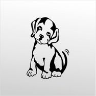 40 cm Yavru Köpek Folyo Sticker