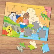 41467 Deniz Kenarında Hayvanlar Çocuklara Özel Puzzle Yapboz Tablo