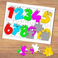 422 Renkli Gülümseyen Sayılar Çocuklara Özel Puzzle Yapboz Tablo