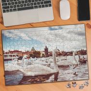 428089 Prag Gölündeki Ördekler 240 Parça Puzzle Yapboz