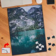 432754 Dağlar Ve Mavi Yansıma Deniz 240 Parça Puzzle Yapboz Tablo