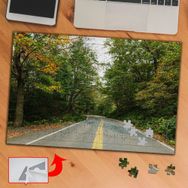 434600 Ağaçlı Sonbahar Yolu Doğa 240 Parça Puzzle Yapboz Tablo