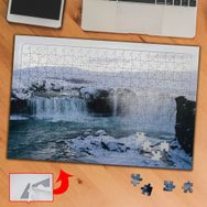 434822 Buzul Şelale Doğal Manzara 240 Parça Puzzle Yapboz Tablo