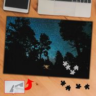 437318 Geze Ormanda Kamp Yıldızlar 240 Parça Puzzle Yapboz Tablo