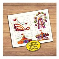 441711 Lunapark Oyuncakları 24 Parça Çocuklara Özel Yapboz Tablo
