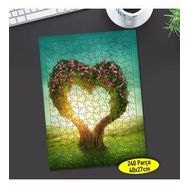 446742 Sevgi Ağacı Gün Batımı Manzarası 240 Parça Puzzle Yapboz