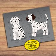 44PZ Dalmaçyalı Köpekler Çocuklara Özel Puzzle Yapboz Tablo