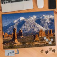 452 Antik Anıtlar Karlı Dağ Doğa 240 Parça Puzzle Yapboz Tablo